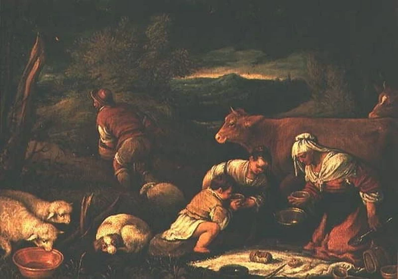 Francesco Bassano-129-Festa pastorale - Palazzo Pitti, Firenze